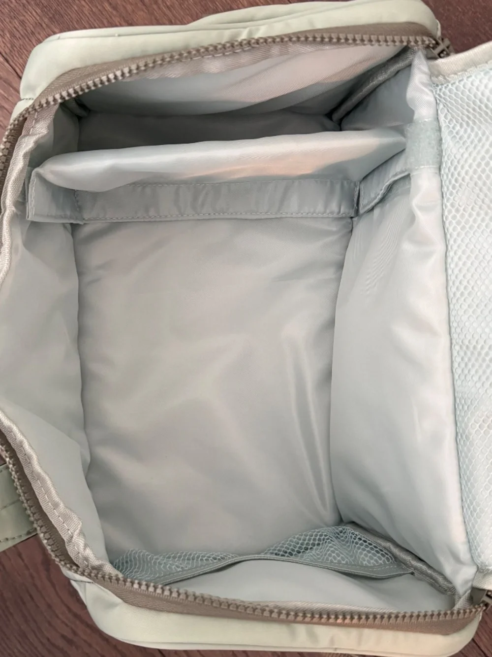 Makeup Weekender Travel Bag Cosmetic Organizer Sage Green Quilted Train Case